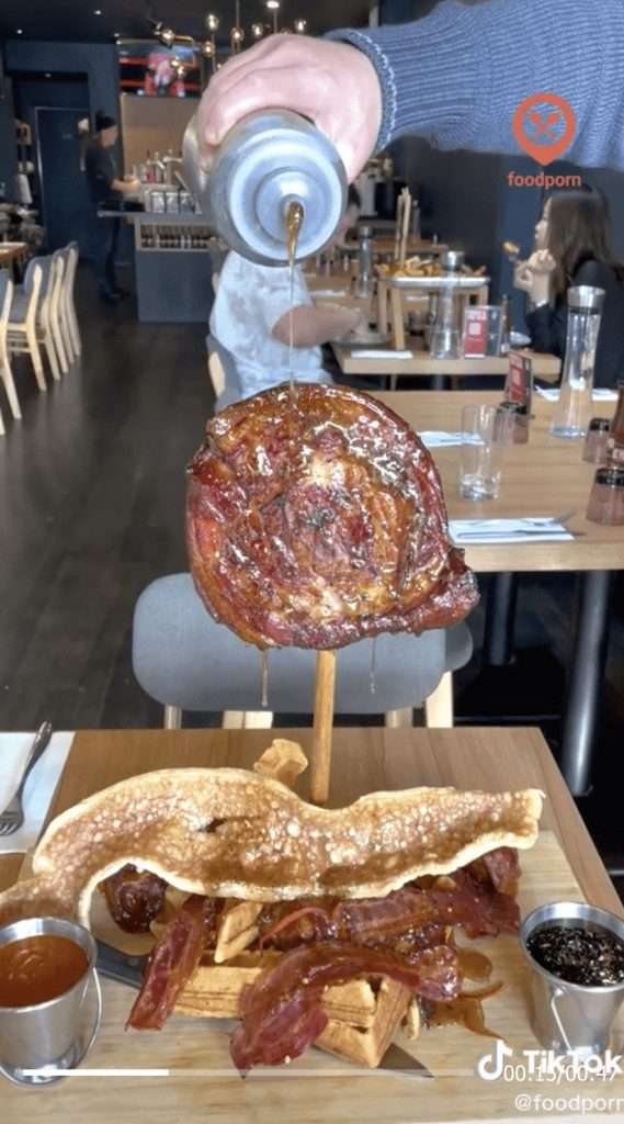 Foodporn Instagram post reviewing the Third Wave Slab dish