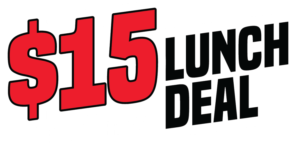 $15 lunch deal poster