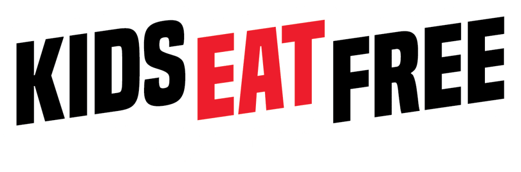 'Kids eat free' promotional banner