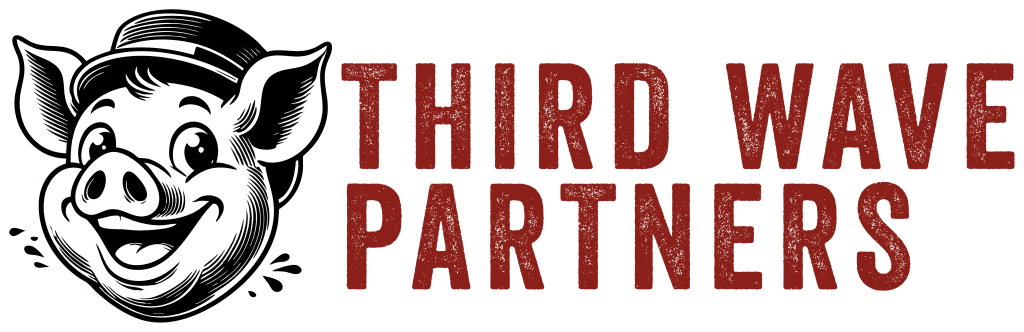 Third Wave Partners logo with a cartoon pig mascot