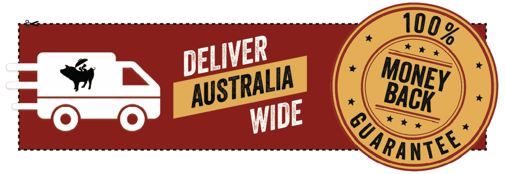 Deliver Australia Wide banner with a 100% money-back guarantee badge