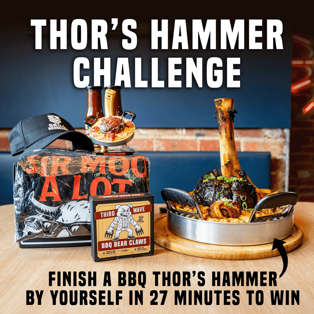 Thor's Hammer Challenge poster: finish it solo in 27 minutes to win