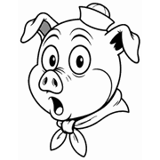 Pig mascot icon for earning 1 point per 