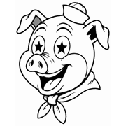 Pig mascot icon marking every 0 spent in Oinkwards