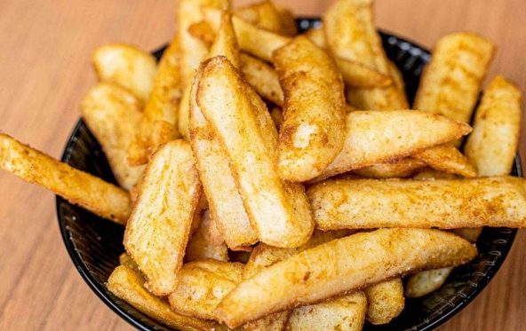 Bowl of thick-cut steak fries