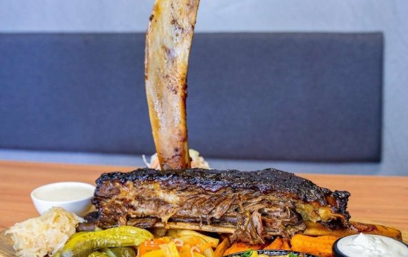 Dry-aged rib eye steak at Third Wave BBQ